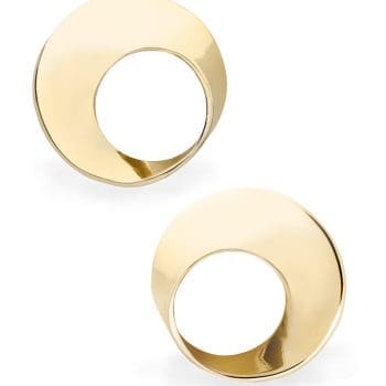 Mobius Twist Earrings yellow gold 10.5mm